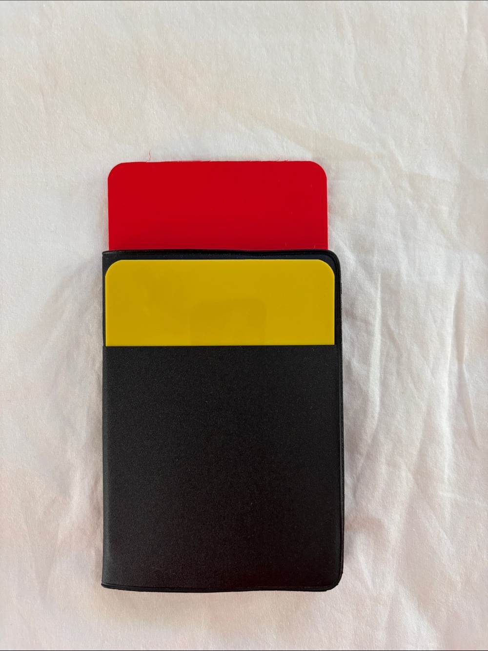 Soccer Referee Card Wallet with Yellow & Red Cards and Competition Book